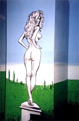 wandgemälde acryl 3x2m. 'planet' &copy; frank.stys